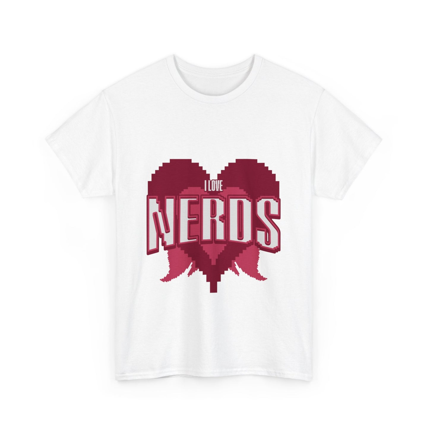 I Love Nerds Pixel  Art T Shirt