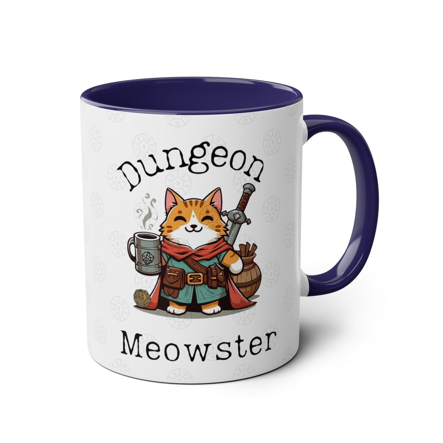 Tasse Dnd avec détails de chat, Dungeon Meowster