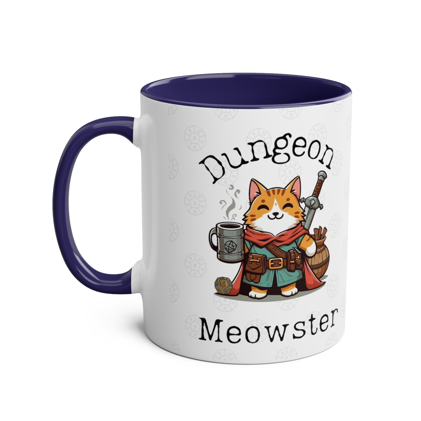 Dnd Mug With Cat Detail, Dungeon Meowster