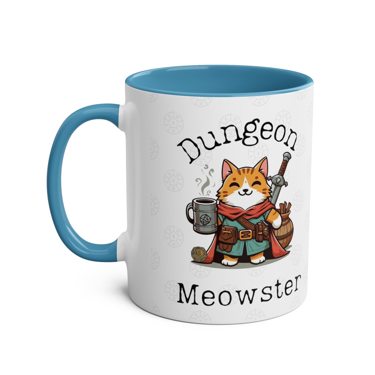 Dnd Mug With Cat Detail, Dungeon Meowster