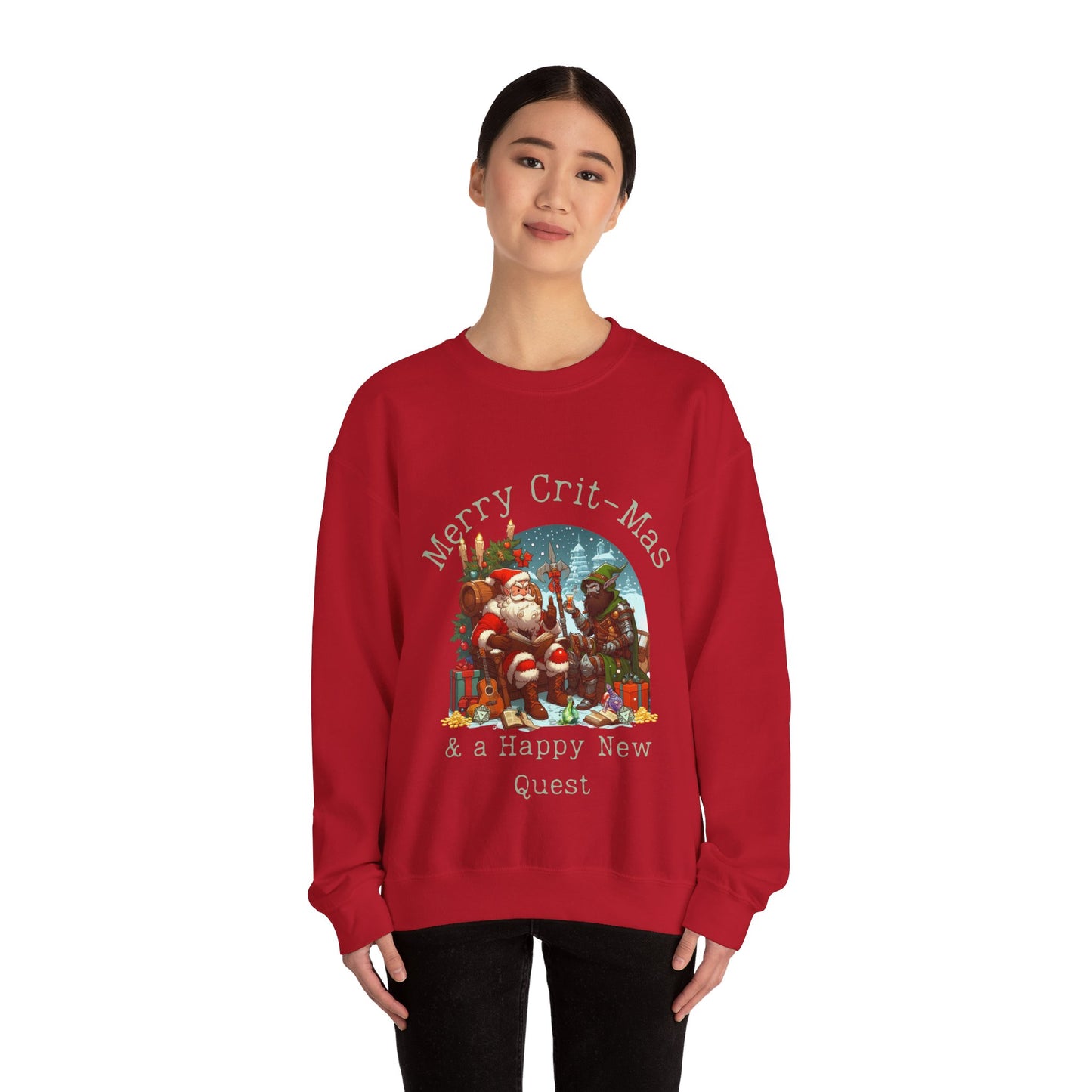 Pull de Noël Dnd Shirt « Joyeux Cri-mas et une bonne nouvelle quête »