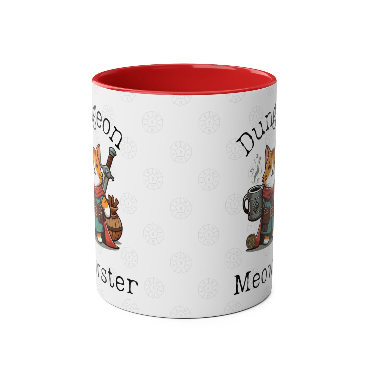 Dnd-Tasse mit Katzendetail, Dungeon Meowster