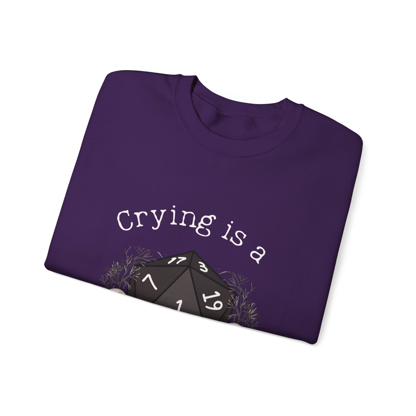 Dnd Shirt Crying is a Free Action Lustiger Pullover, Geschenk für DM, Dungeons and Dragons RPG-Spieler, Magic Group oder Treffen mit D20 Nat1 Würfeln