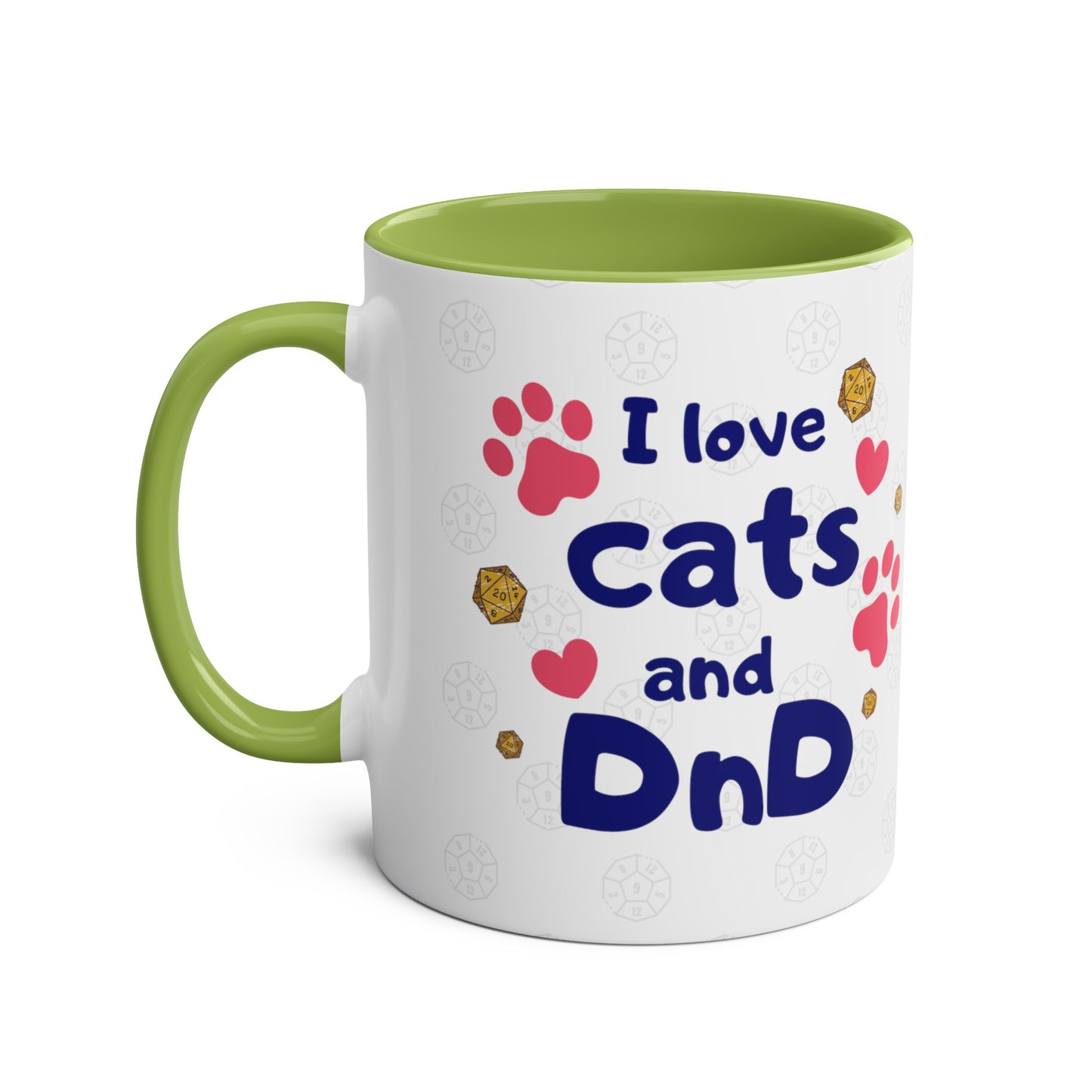 I Love Cats and DnD Mug Gift