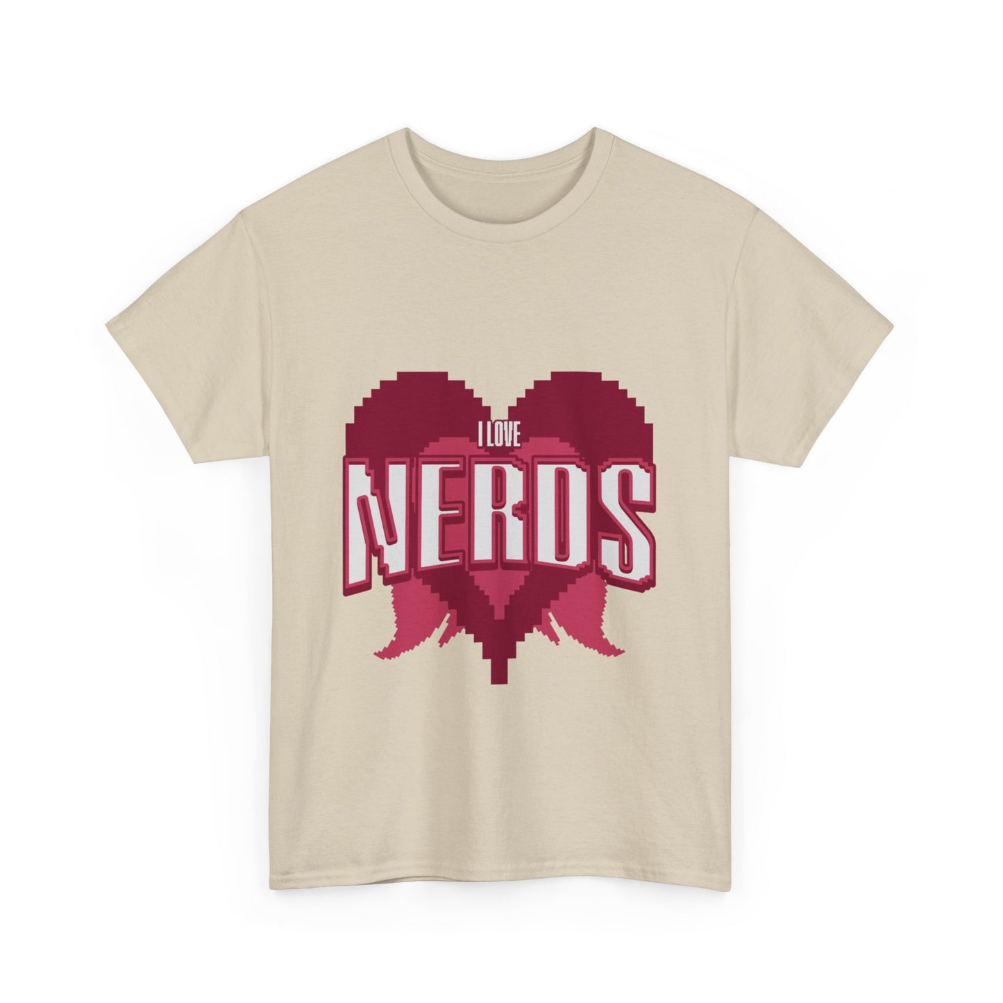 I Love Nerds Pixel  Art T Shirt