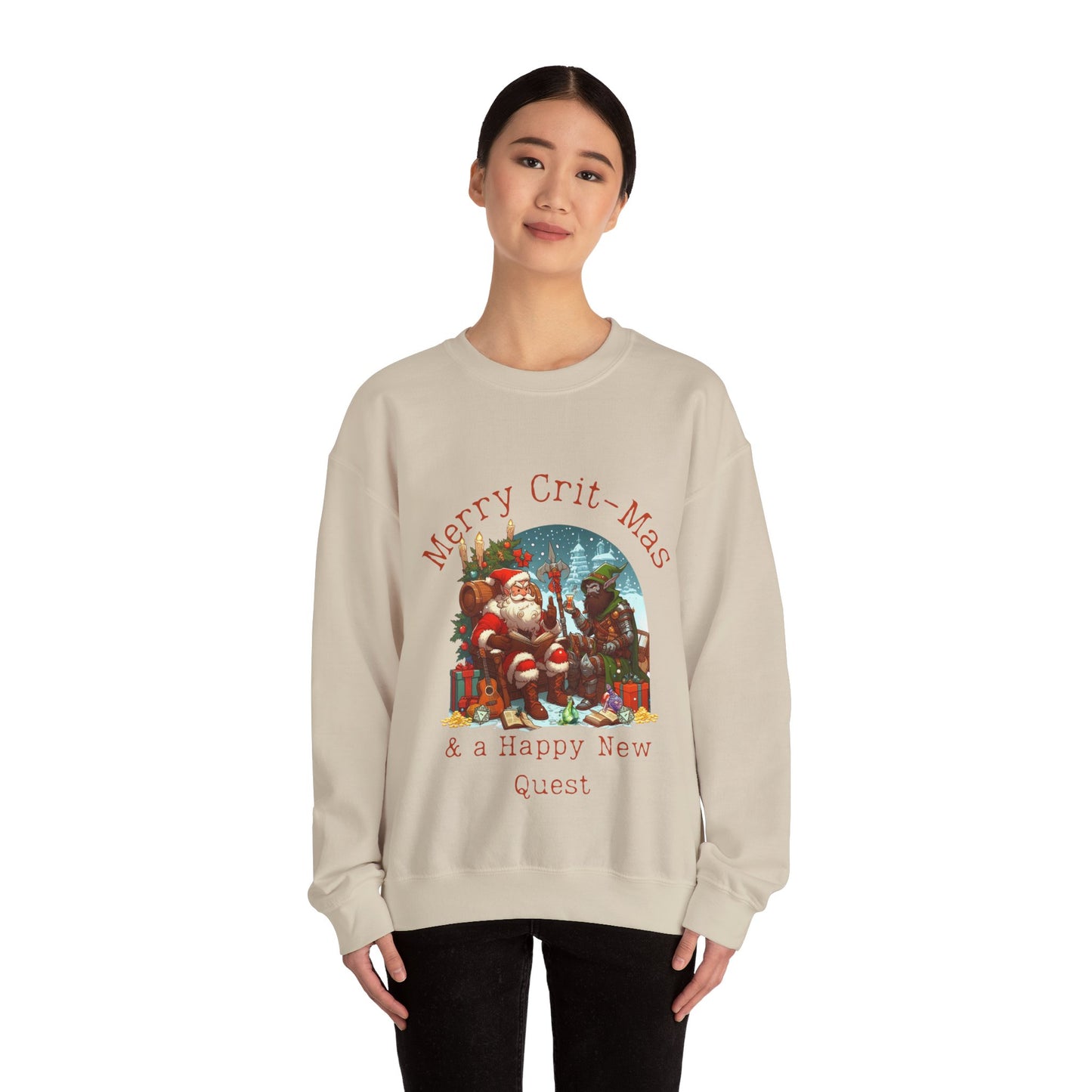 Pull de Noël Dnd Shirt « Joyeux Cri-mas et une bonne nouvelle quête »