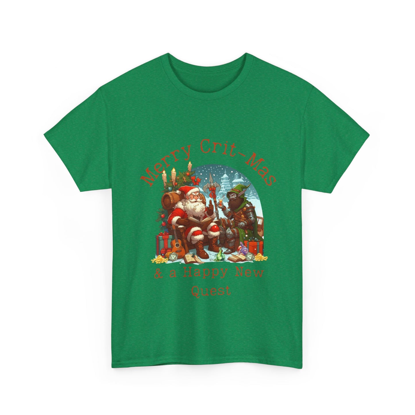 T-shirt de Noël Dnd Shirt, Joyeux Crit-Mas et une bonne nouvelle quête