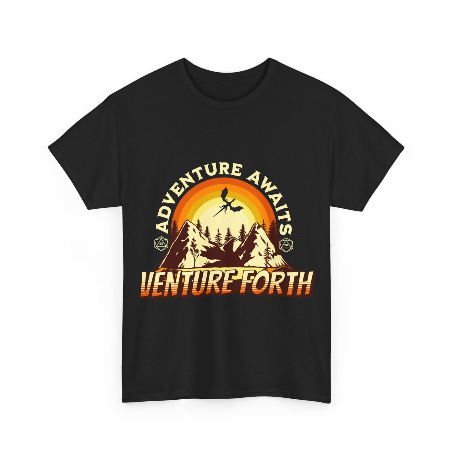 T-shirt graphique « L'aventure vous attend, avancez