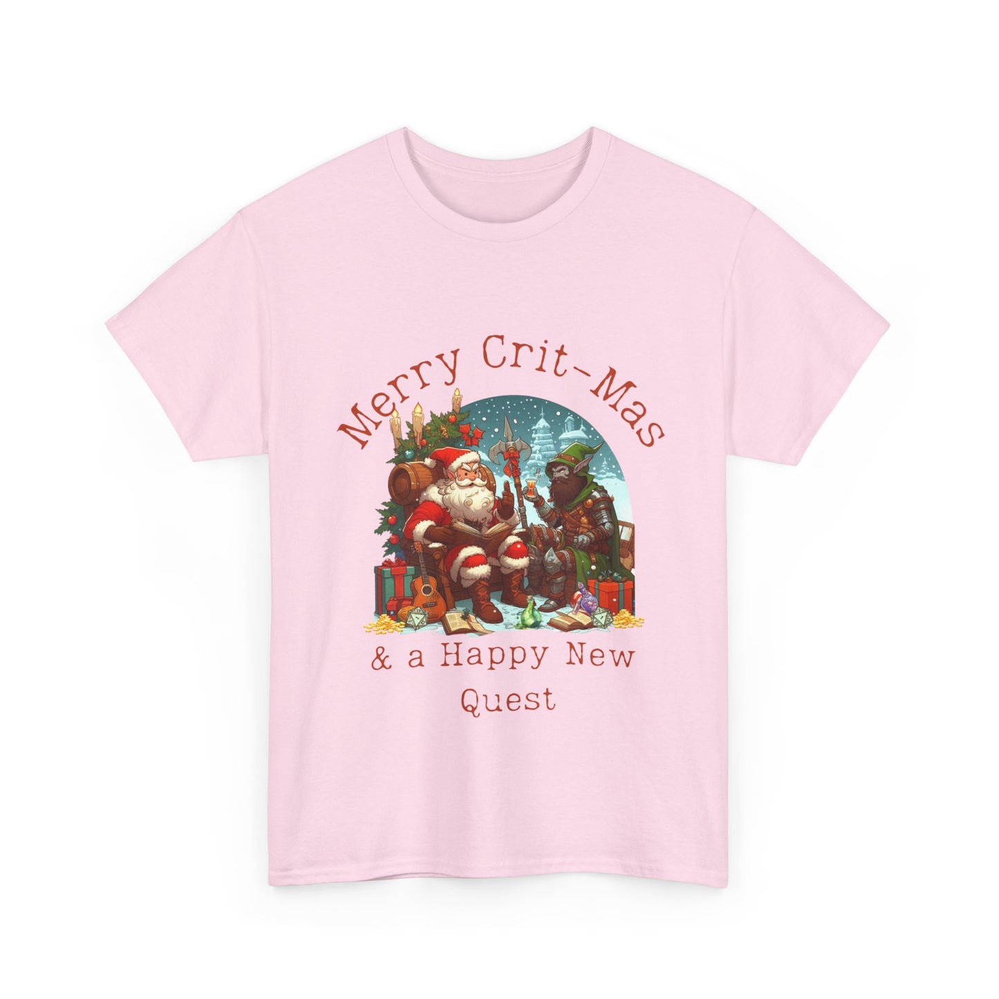 Dnd Shirt Christmas Tshirt, Merry Crit-Mas & A Happy New Quest