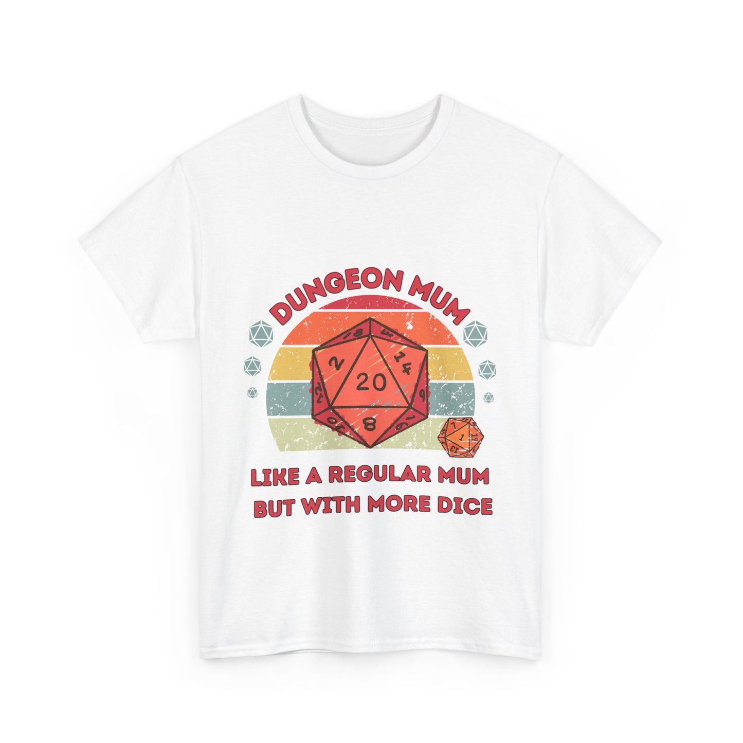 Dnd Shirt 'Dungeon Mum, Like a Regular Mum But With More Dice' D20 Gift For DM or Dungeons and Dragons RPG Group