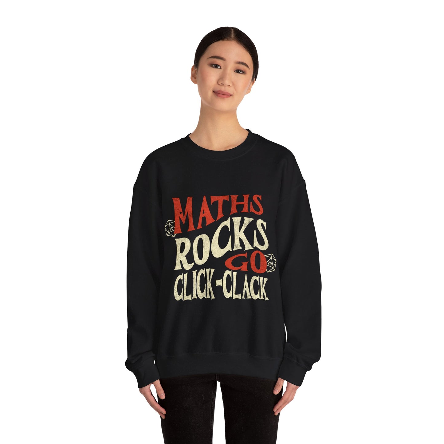 Dnd-Shirt-Pullover „Maths Rocks Go Click Clack“