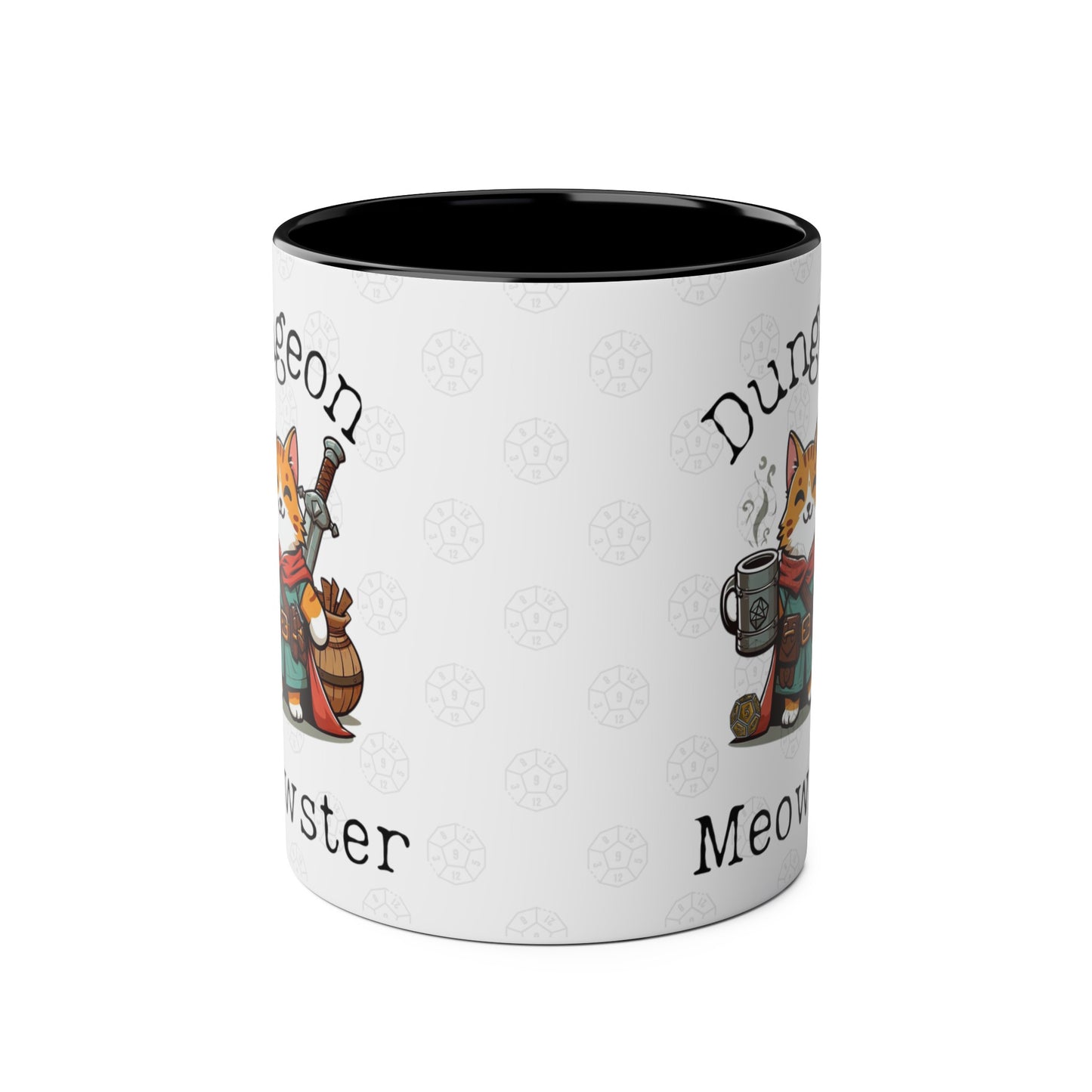 Dnd-Tasse mit Katzendetail, Dungeon Meowster