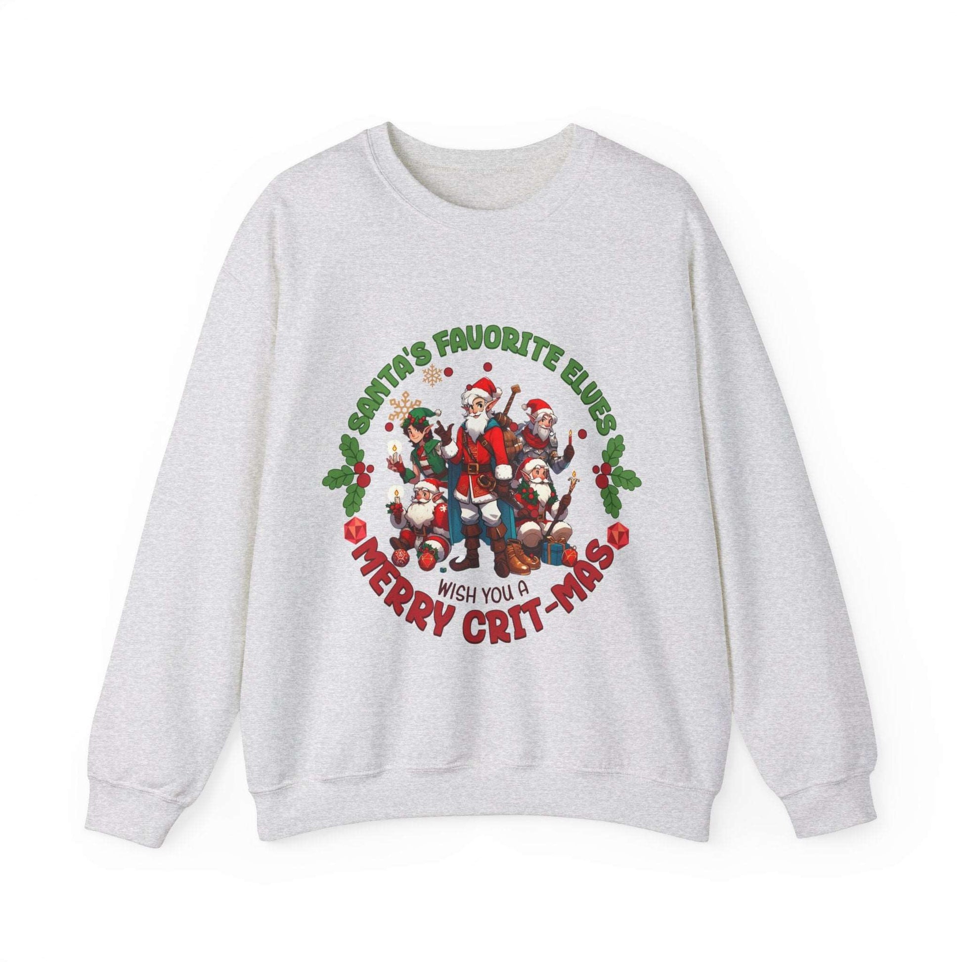 Dnd Christmas Jumper Sweatshirt, Merry Crit-Mas