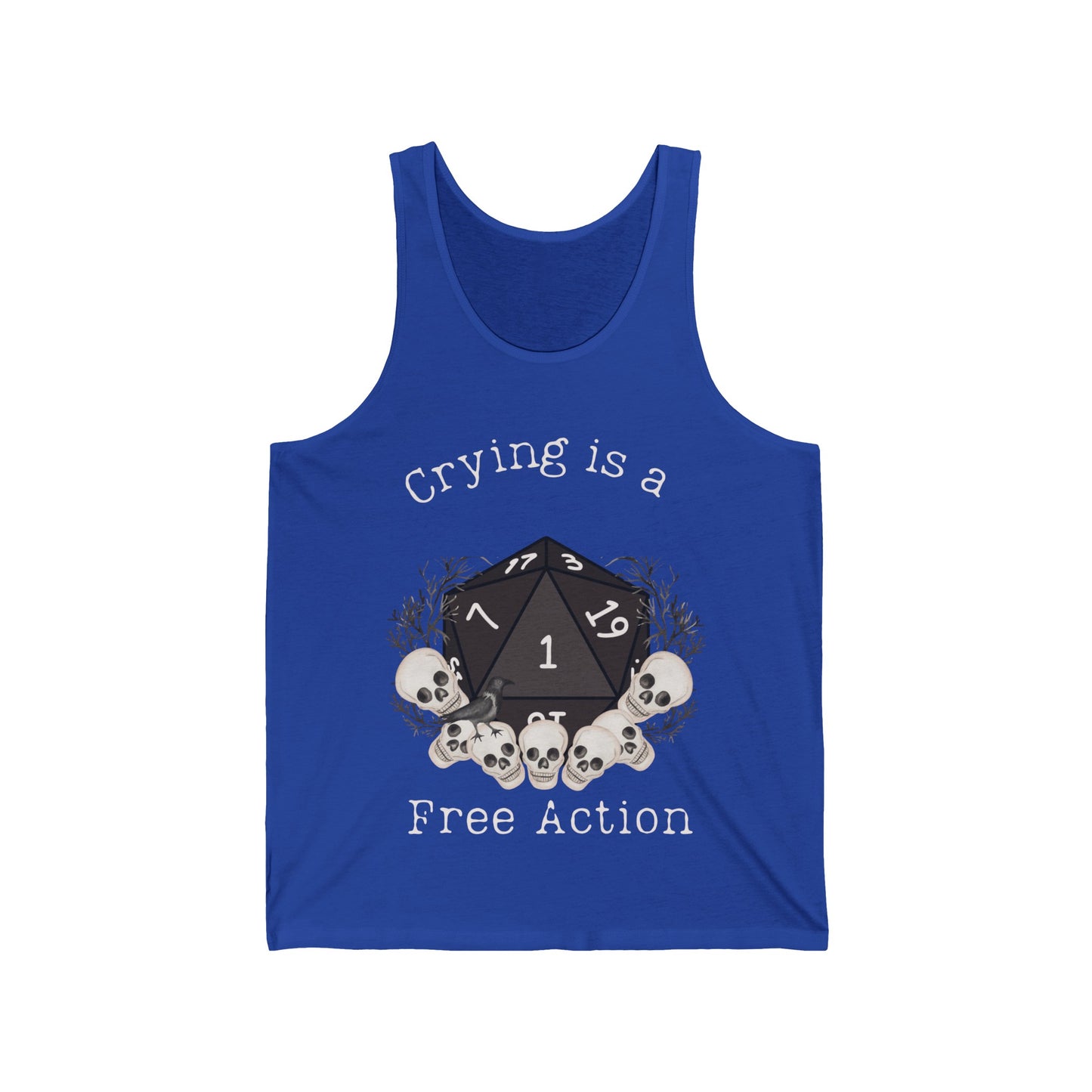 Dnd Shirt Tank Top Vest, Crying is a Free Action