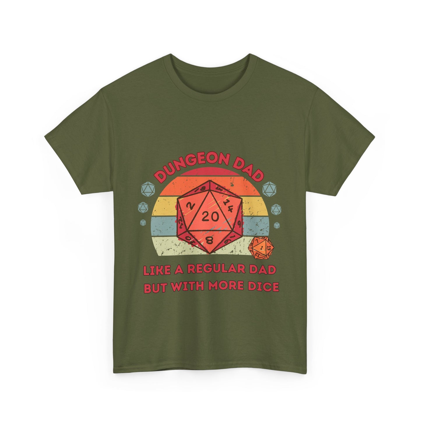 T-shirt Dnd, Dungeon Dad, comme un papa ordinaire, mais avec plus de dés