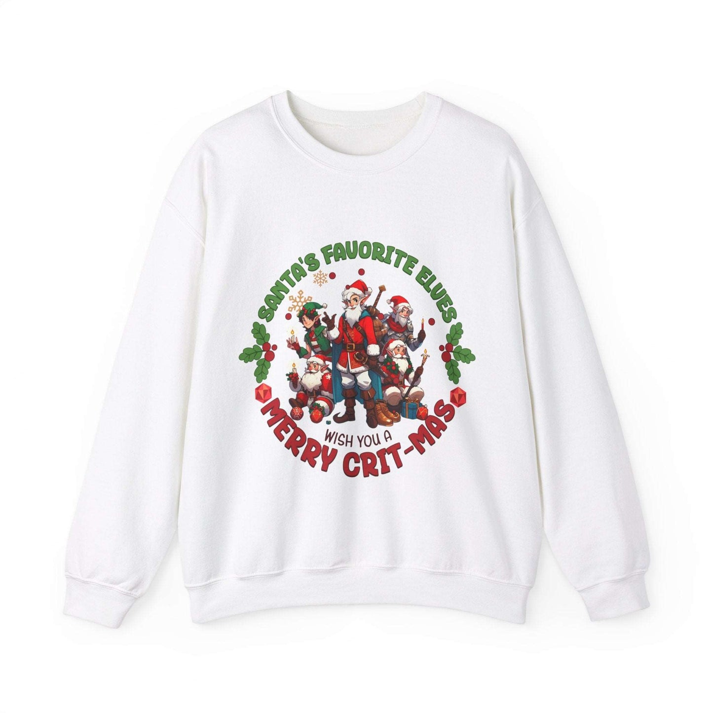 Dnd Christmas Jumper Sweatshirt, Merry Crit-Mas