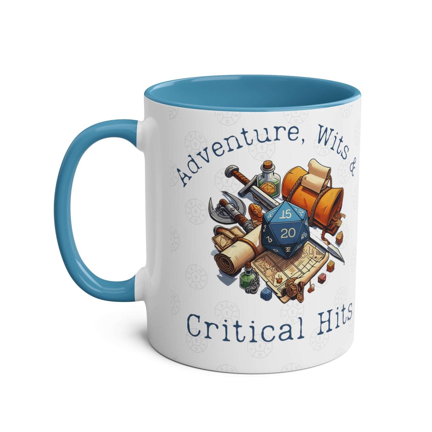 DnD Adventure, Wits and Critical Hits Mug