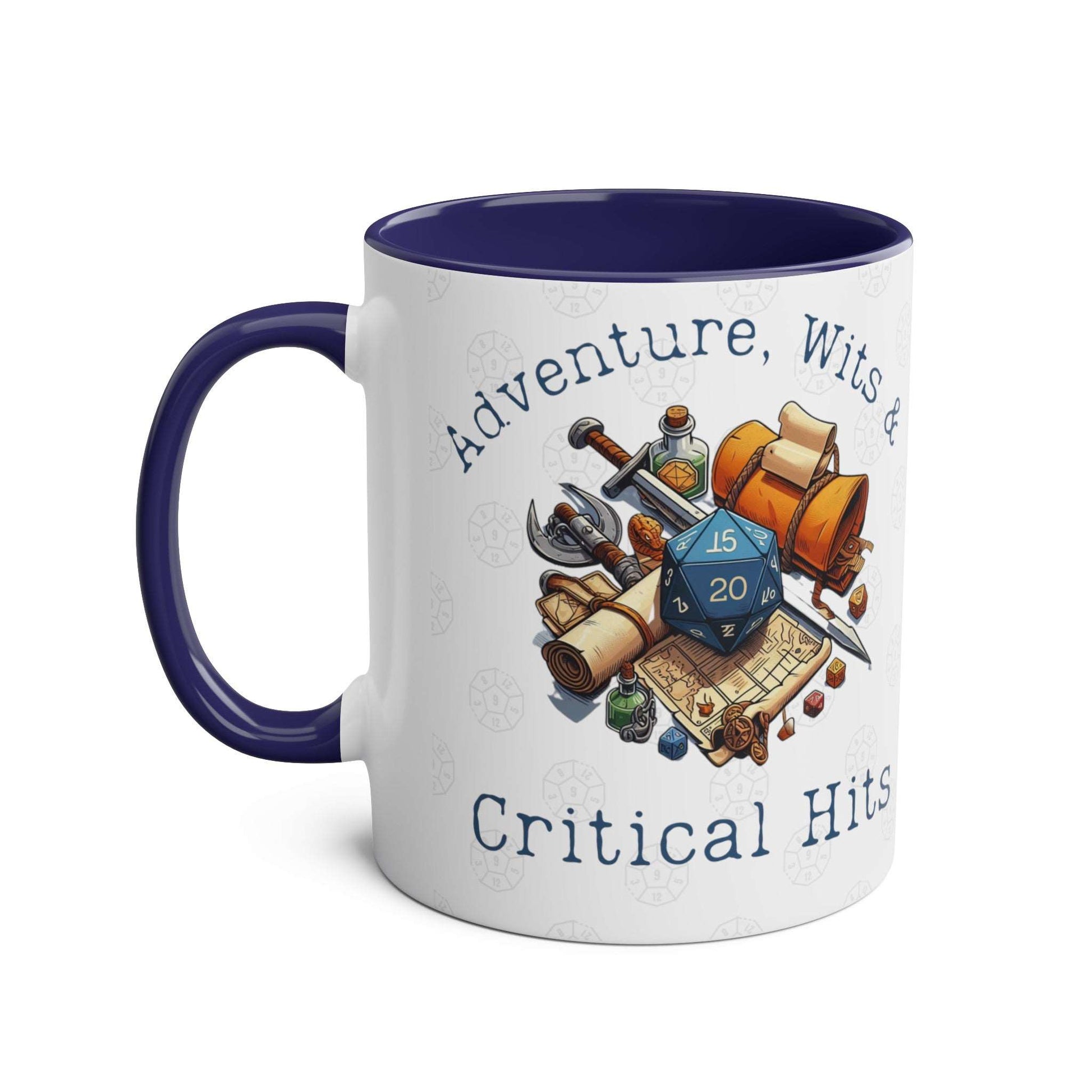 DnD Adventure, Wits and Critical Hits Mug