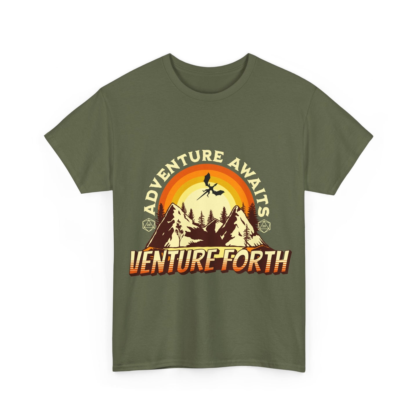 T-shirt graphique « L'aventure vous attend, avancez