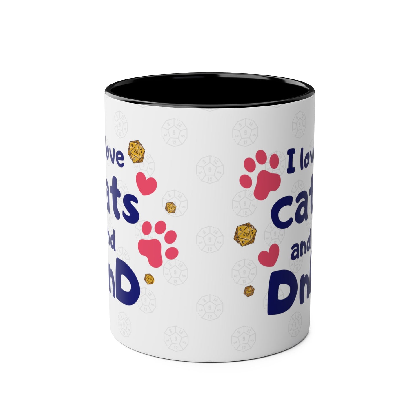 I Love Cats and DnD Mug Gift