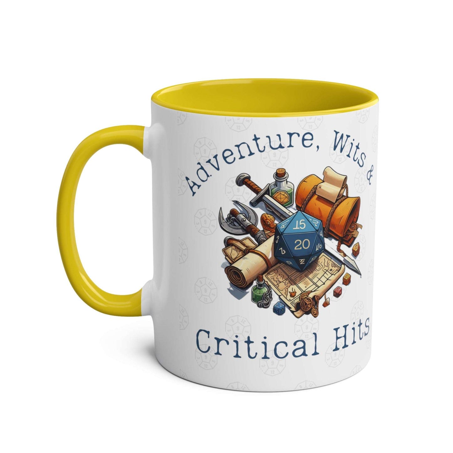 DnD Adventure, Wits and Critical Hits Mug