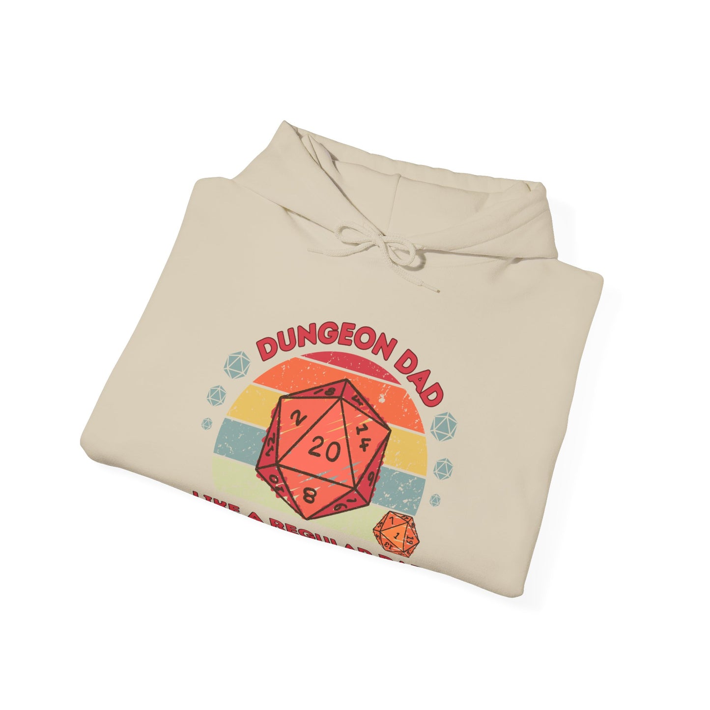 Dnd Hoodie Like a Regular Dad but with More Dice