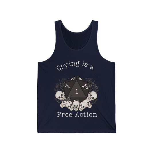 Dnd Shirt Tank Top Vest, Crying is a Free Action