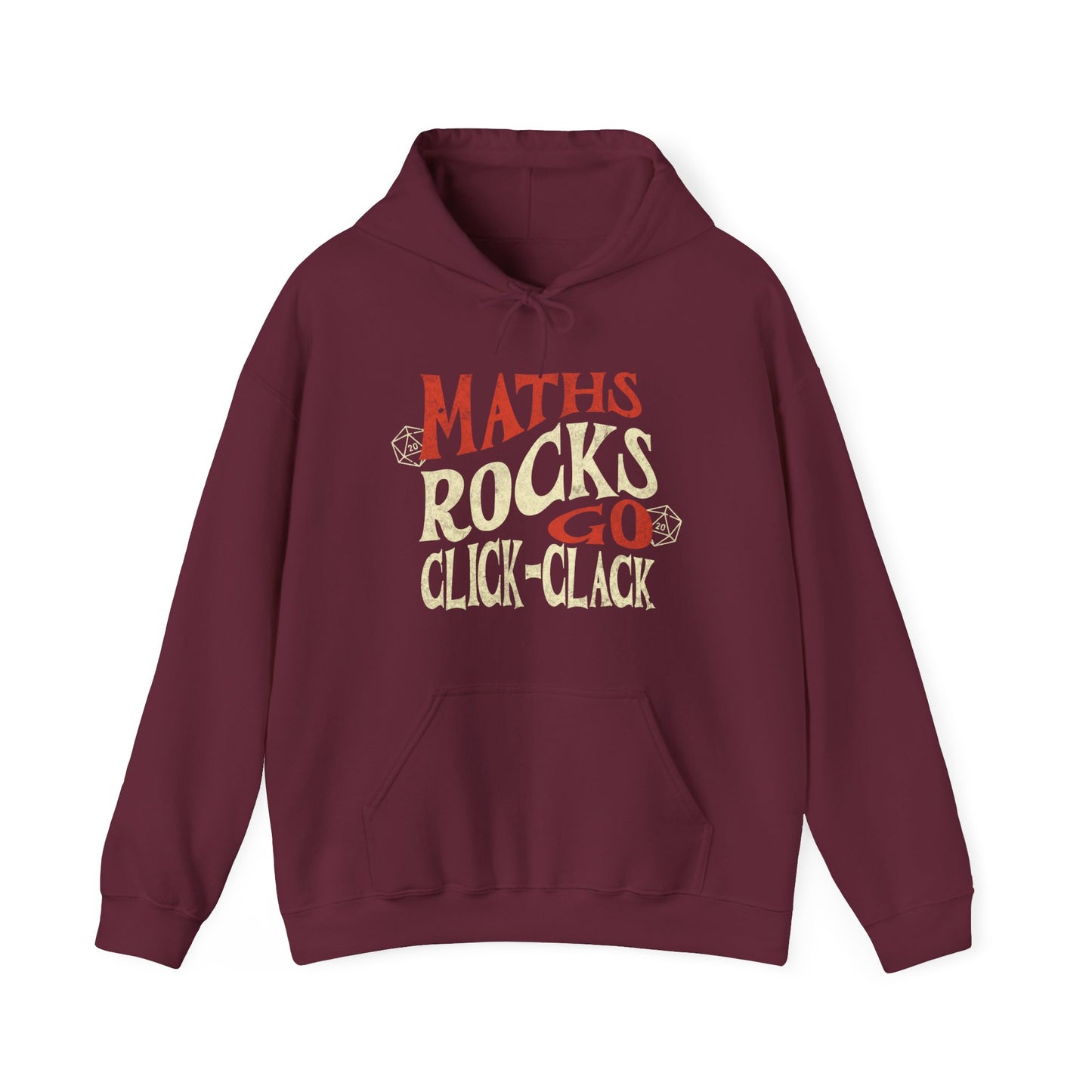 Sweat à capuche Dnd « Maths Rocks Go Click Clack »