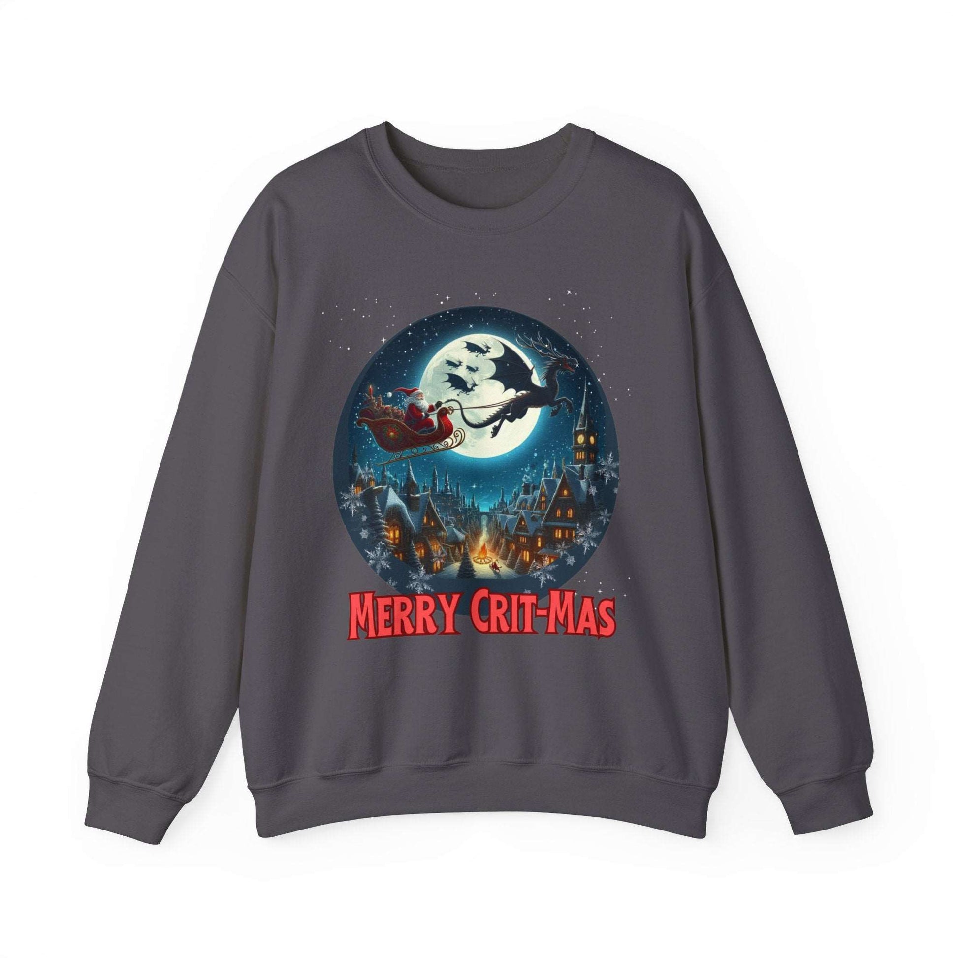 Dnd Christmas Jumper Sweatshirt, Merry Crit-Mas