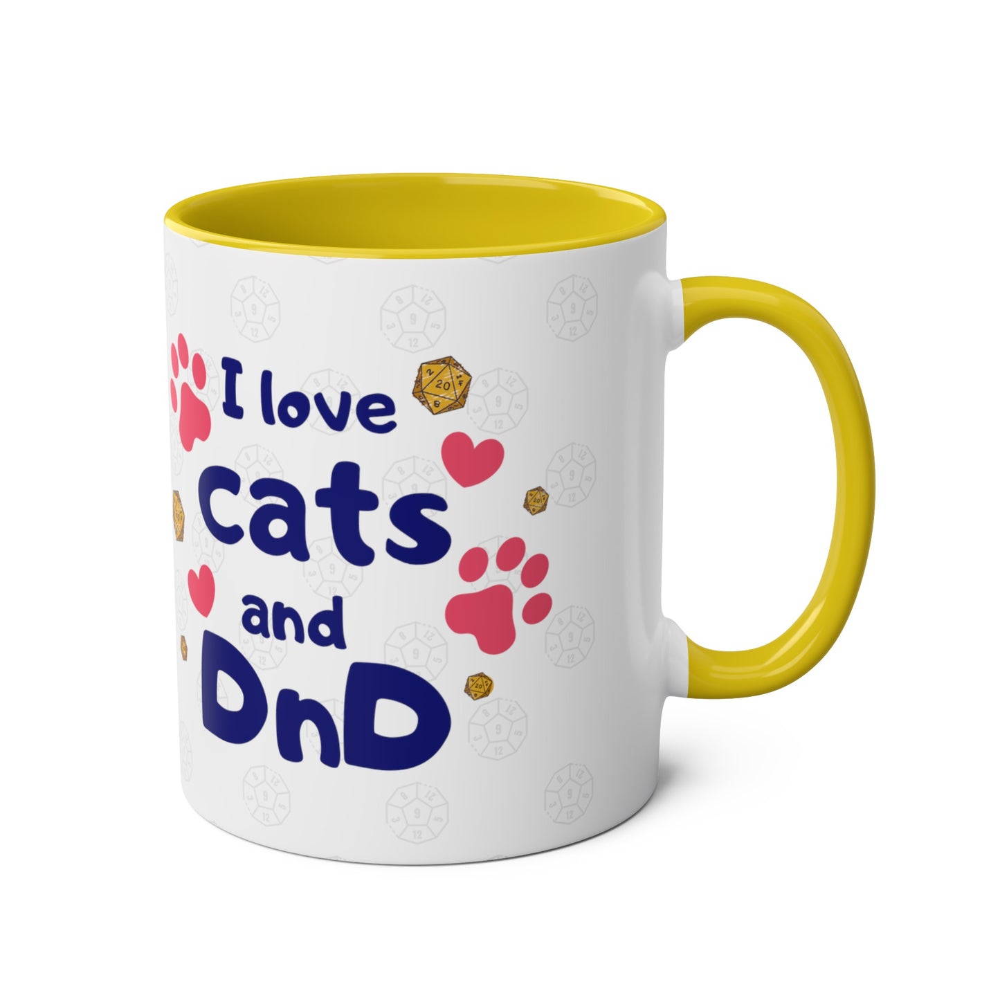 Ich liebe Katzen und DnD Tasse Geschenk