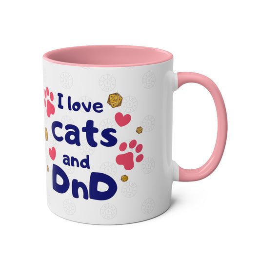 I Love Cats and DnD Mug Gift