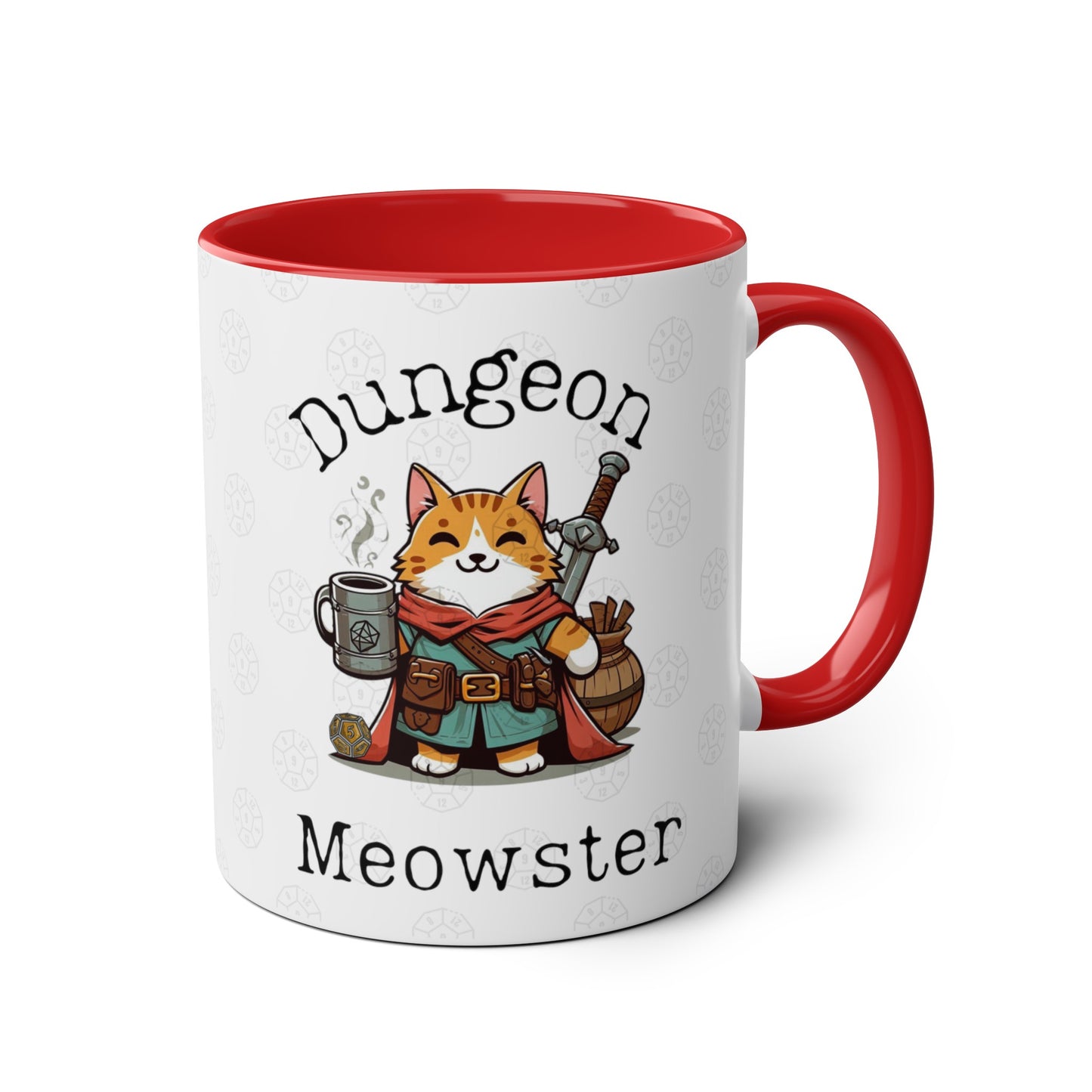 Dnd Mug With Cat Detail, Dungeon Meowster