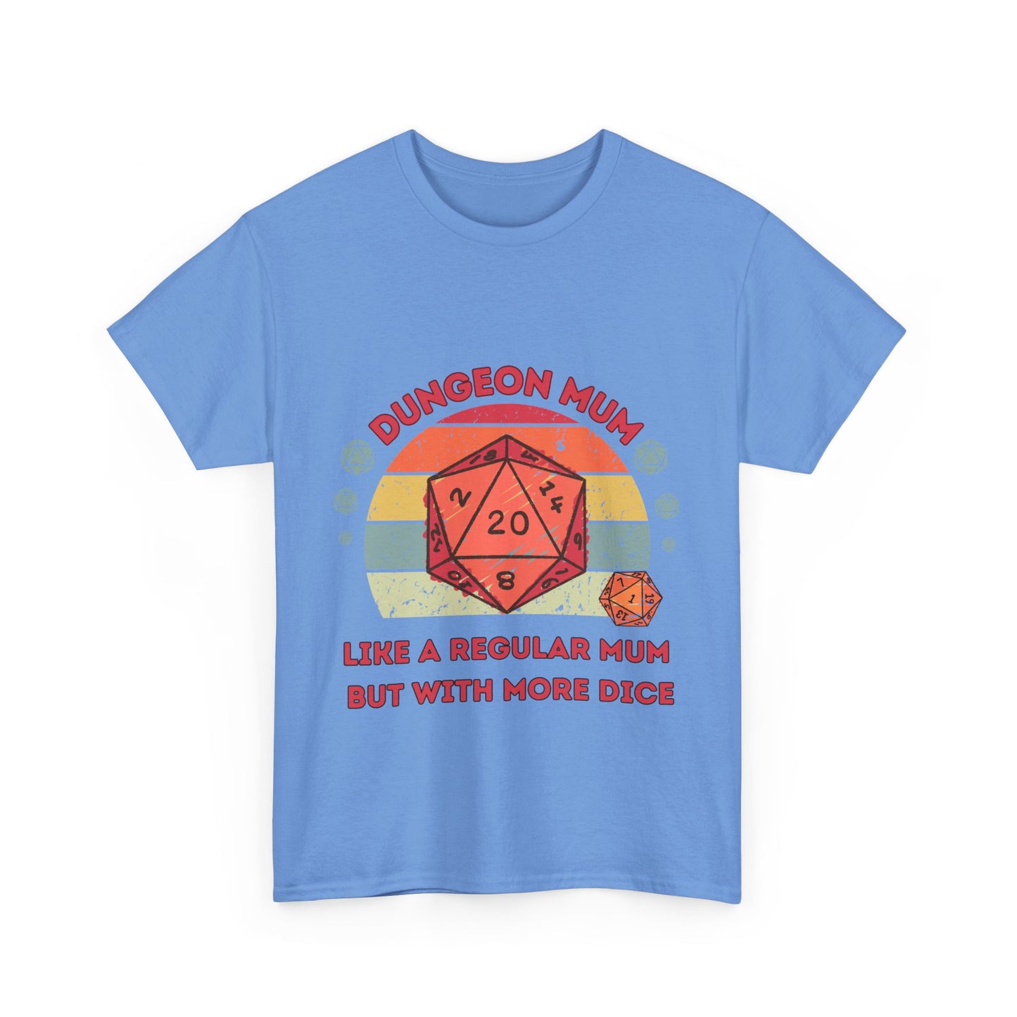 Dnd Shirt 'Dungeon Mum, Like a Regular Mum But With More Dice' D20 Gift For DM or Dungeons and Dragons RPG Group