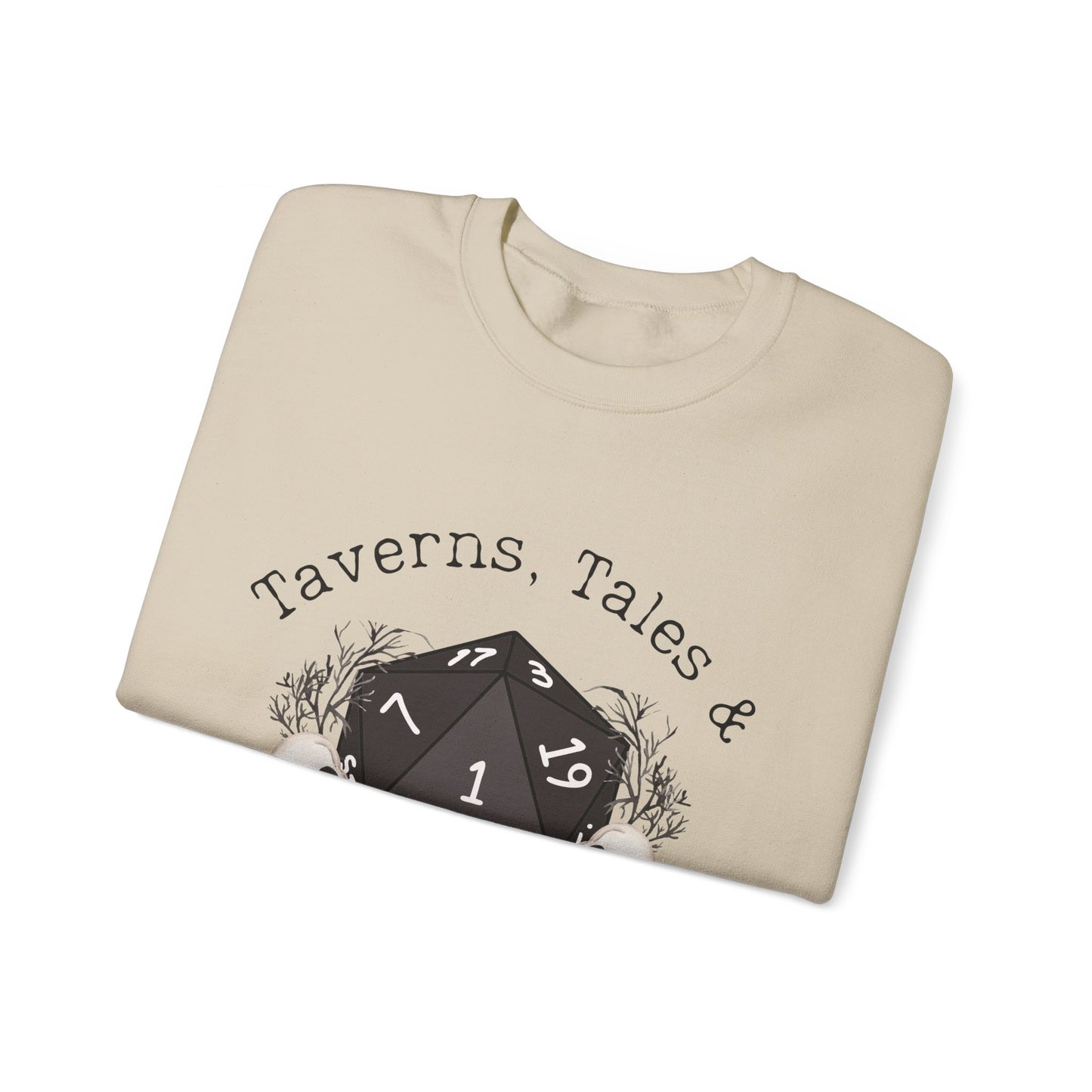 Dnd Shirt Taverns, Tales &amp; Critical Fails Pullover Geschenk für DM oder Dungeons and Dragons Spieler Rpg Spieler Gruppe