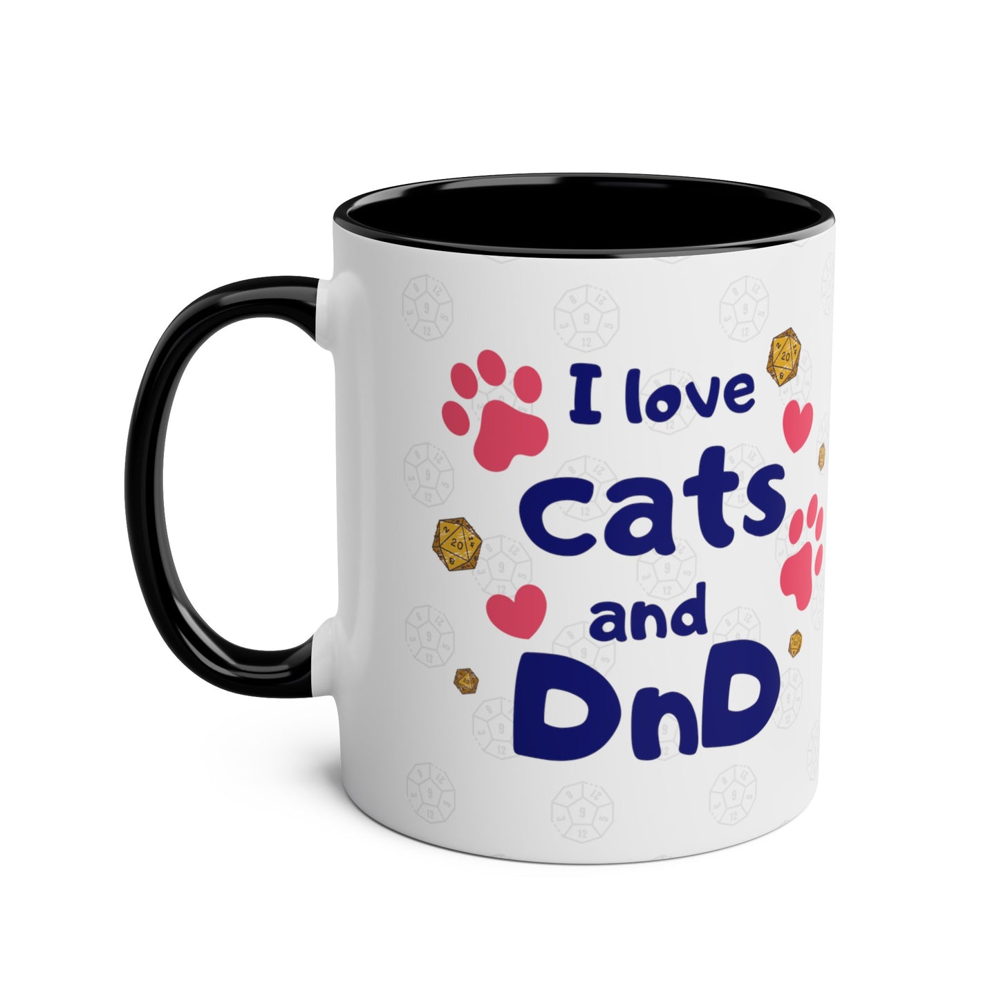 I Love Cats and DnD Mug Gift