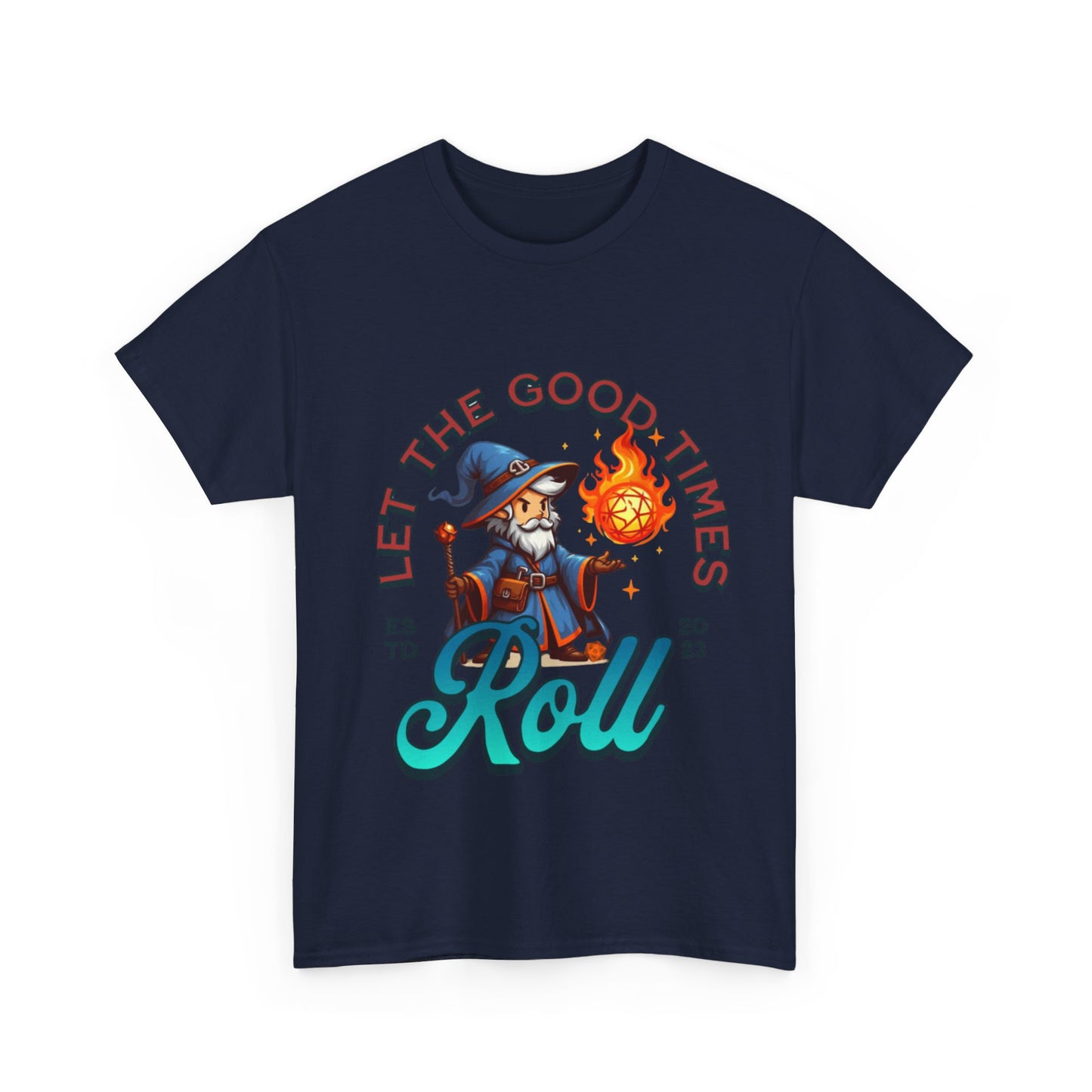 T-shirt Dnd avec motif boule de feu magicien