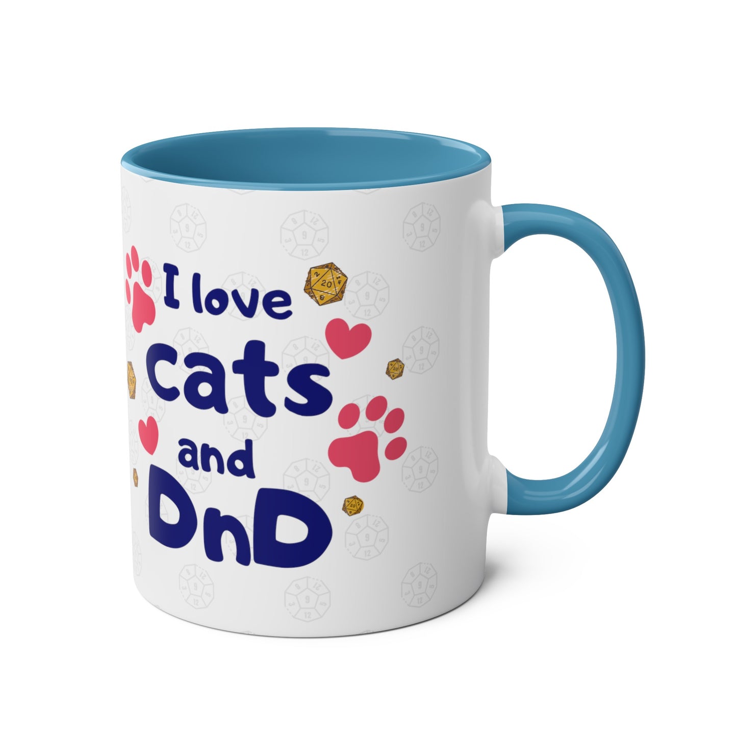 I Love Cats and DnD Mug Gift