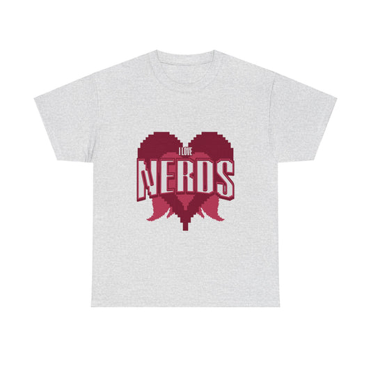 I Love Nerds Pixel  Art T Shirt