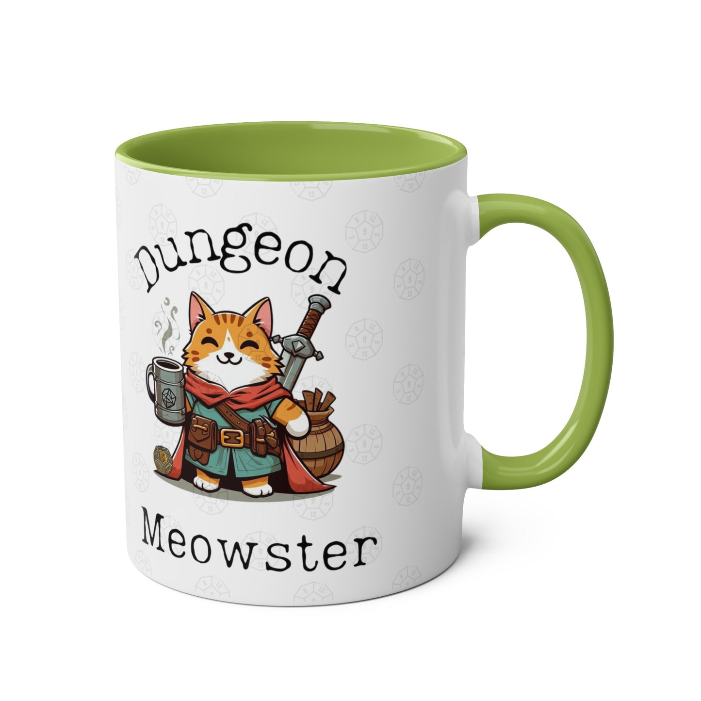 Dnd-Tasse mit Katzendetail, Dungeon Meowster