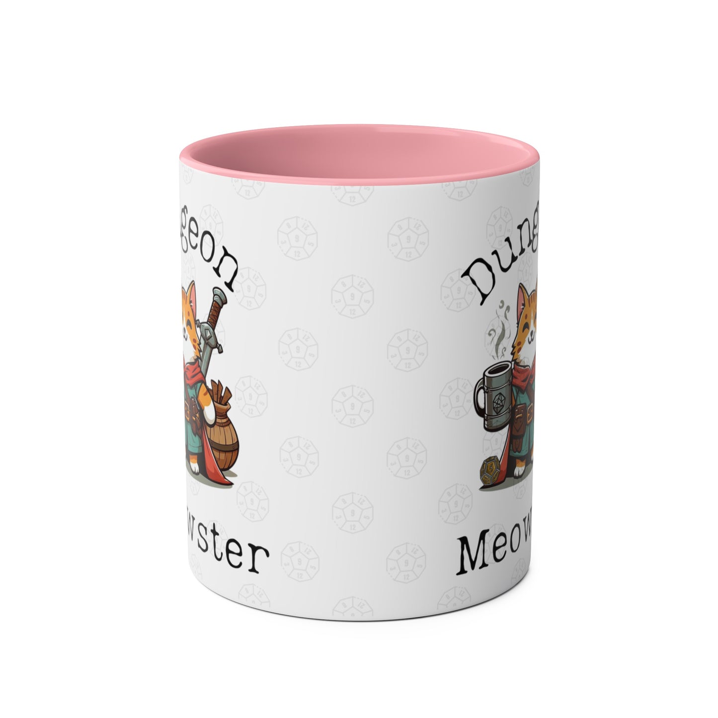 Dnd Mug With Cat Detail, Dungeon Meowster