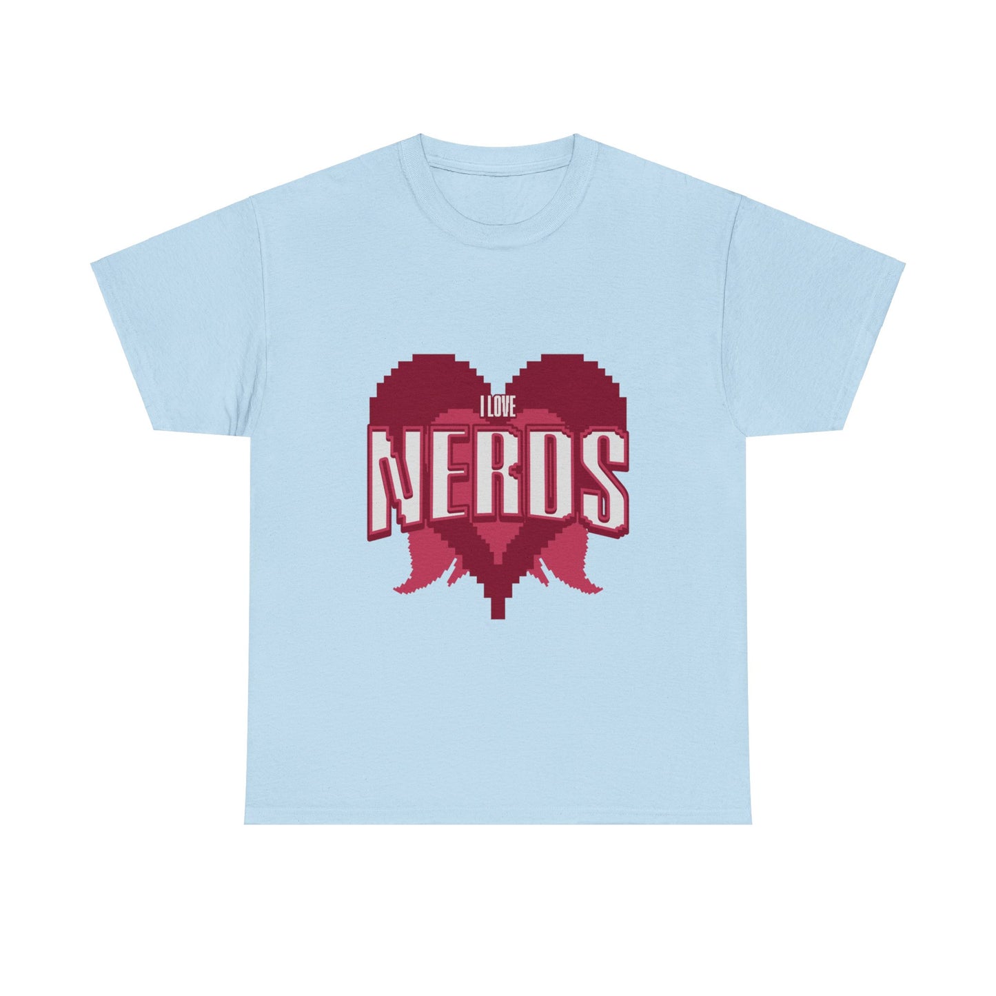 I Love Nerds Pixel  Art T Shirt