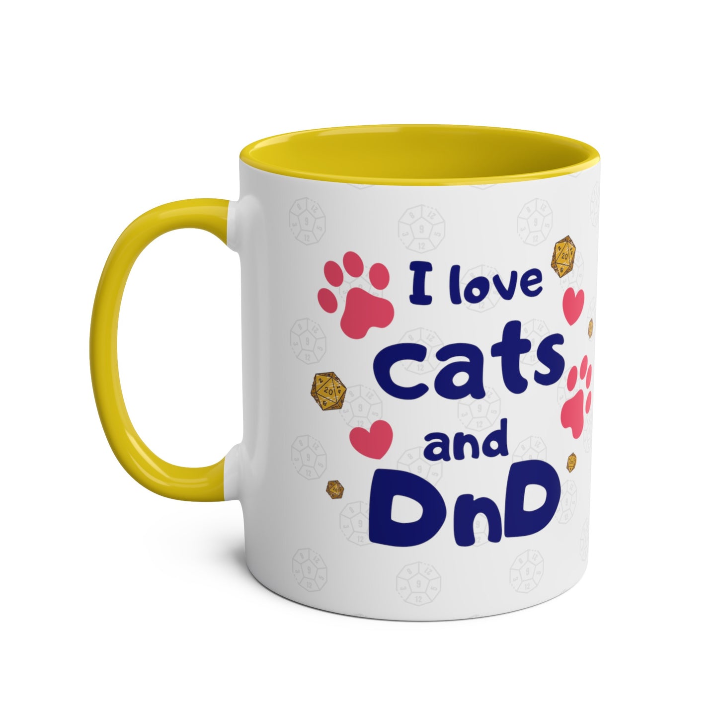 Ich liebe Katzen und DnD Tasse Geschenk