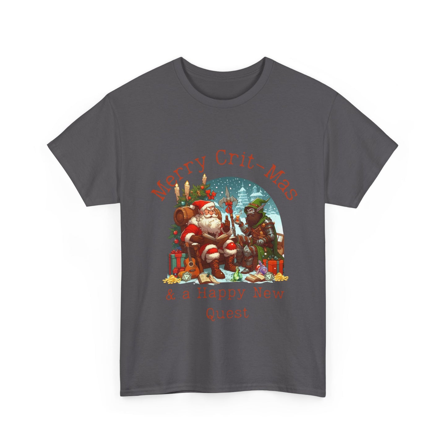 Dnd Shirt Christmas Tshirt, Merry Crit-Mas & A Happy New Quest