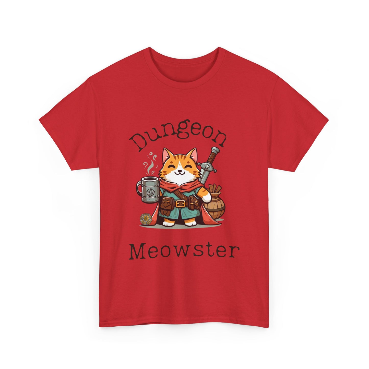 Dnd T Shirt Dungeon Meowster Cat & D20 Shirt, Gift for DM or RPG Player