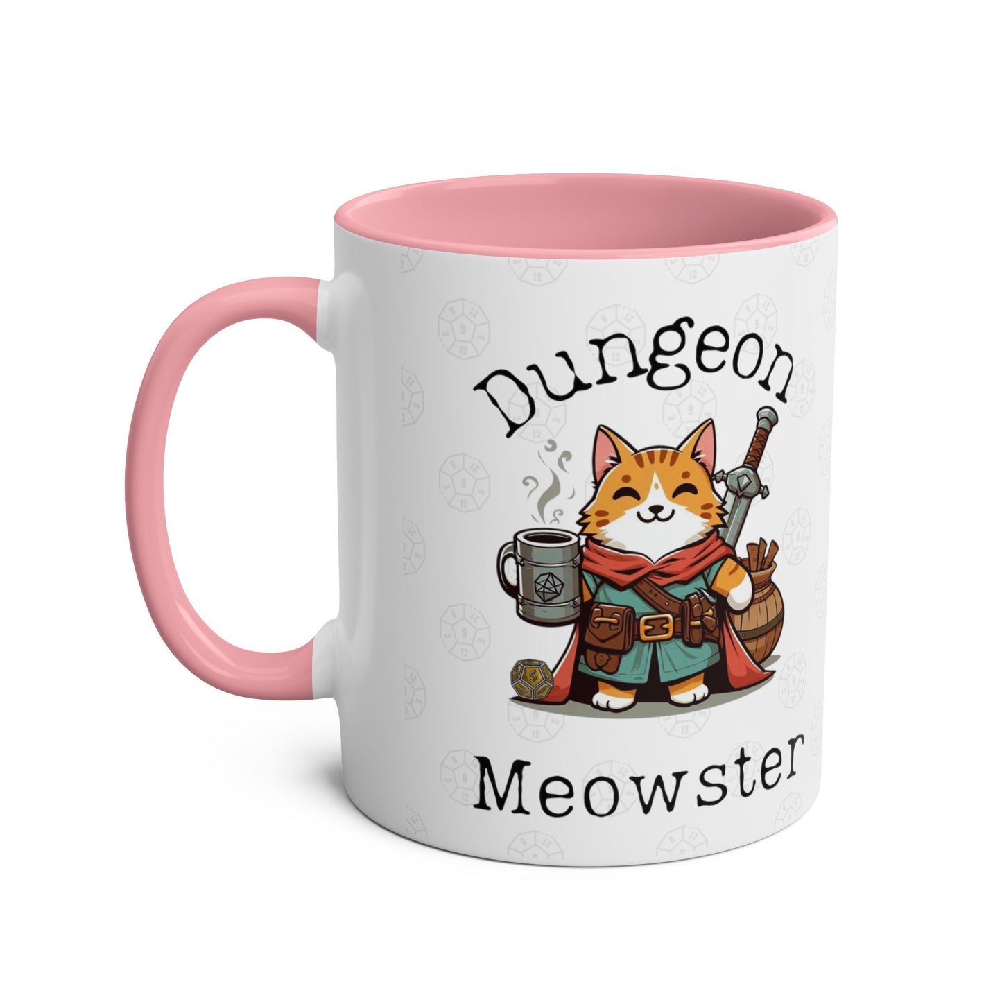 Dnd Mug With Cat Detail, Dungeon Meowster