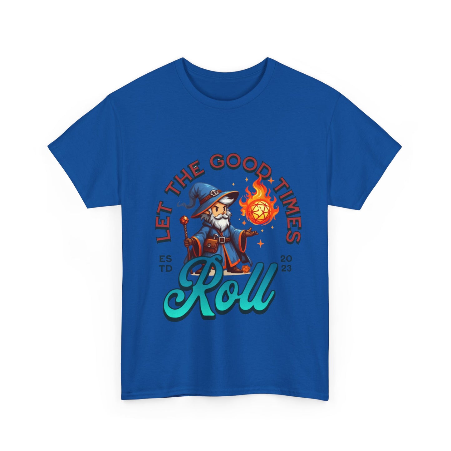 T-shirt Dnd avec motif boule de feu magicien