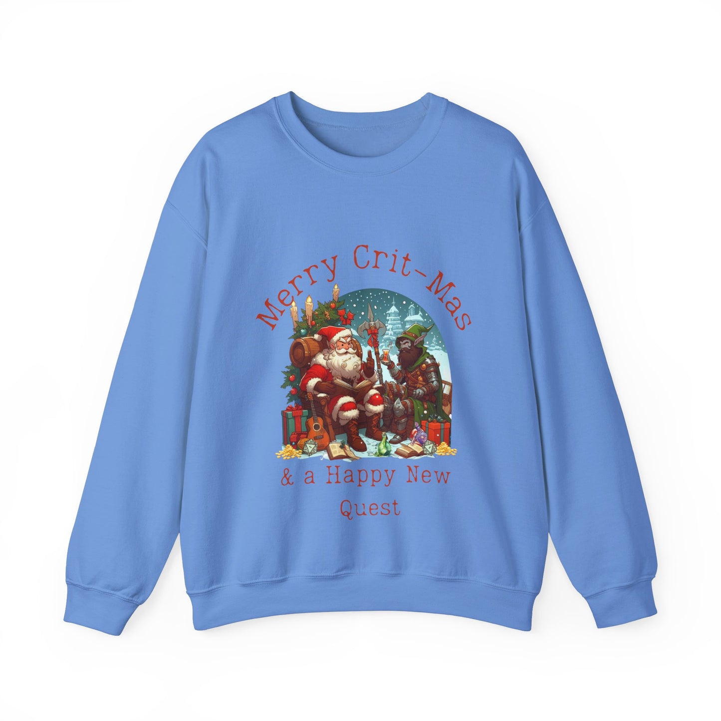 Dnd Shirt Christmas Jumper 'Merry Crit-mas and a Happy New Quest'