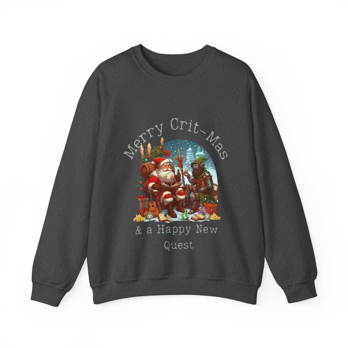 Pull de Noël Dnd Shirt « Joyeux Cri-mas et une bonne nouvelle quête »