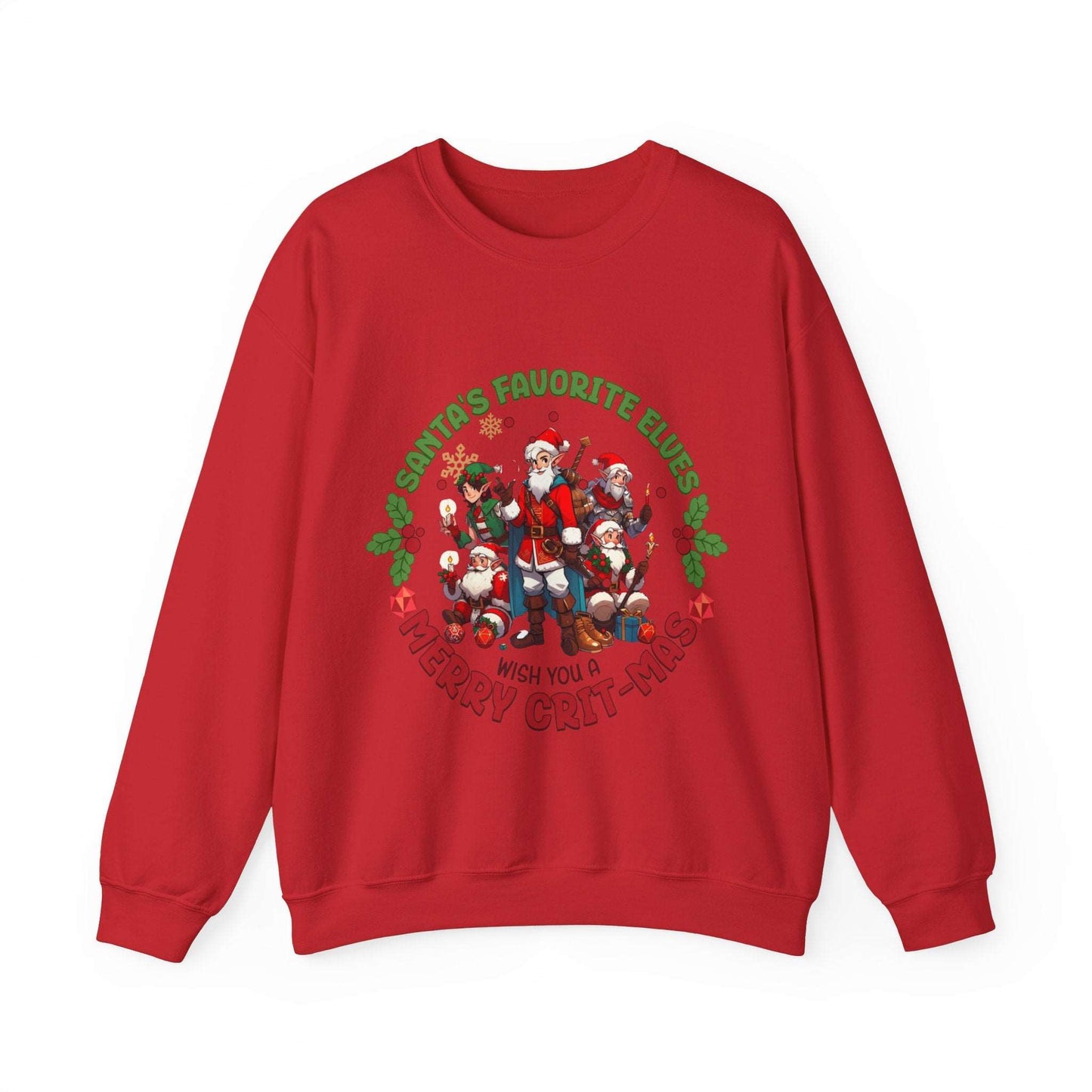 Dnd Christmas Jumper Sweatshirt, Merry Crit-Mas