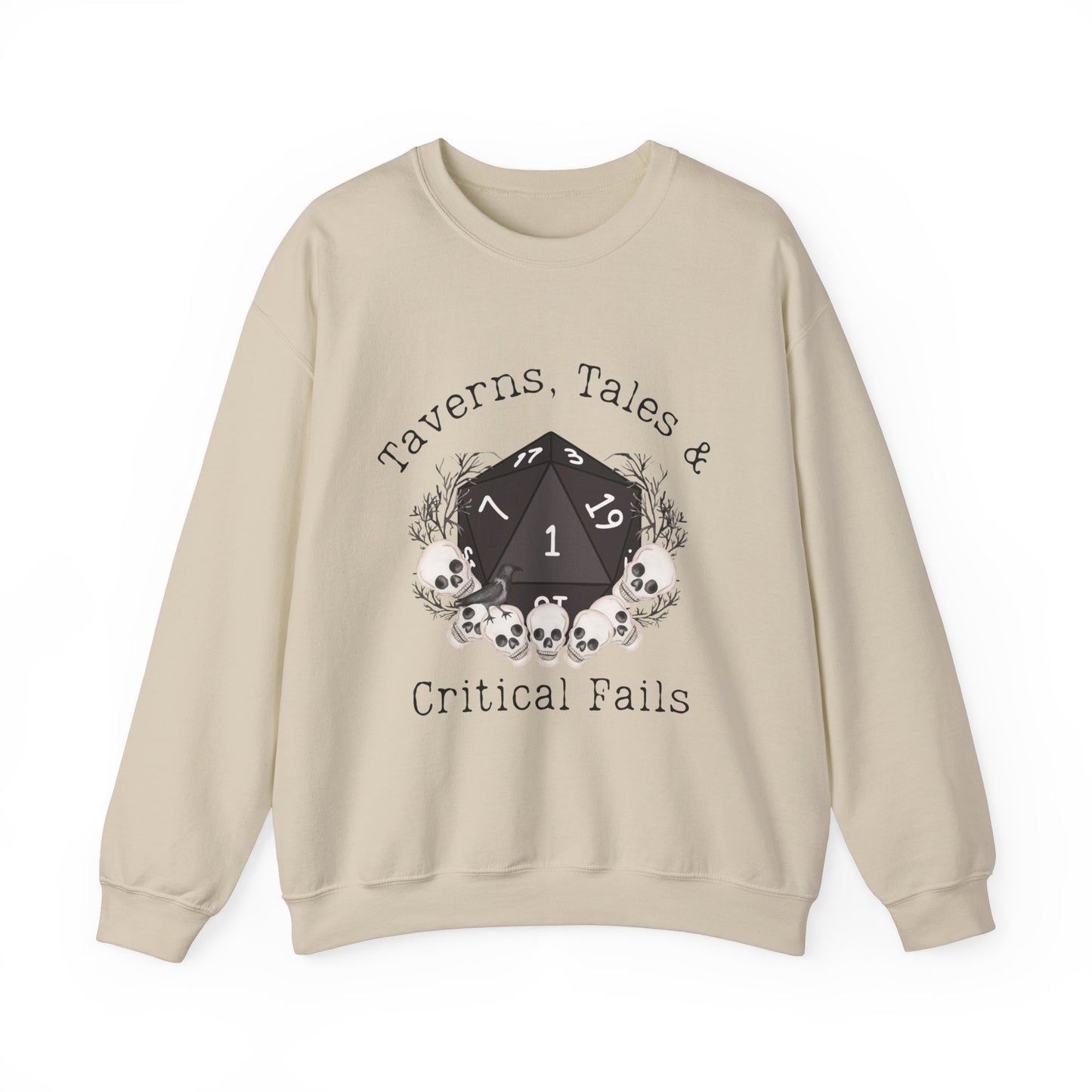 T-shirt Dnd Taverns, Tales &amp; Critical Fails Jumper Cadeau pour DM ou joueur de Donjons et Dragons Groupe de joueurs de RPG